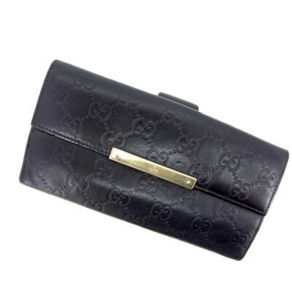 Gucci long Wallet Guccissima black - Picture 1 of 6